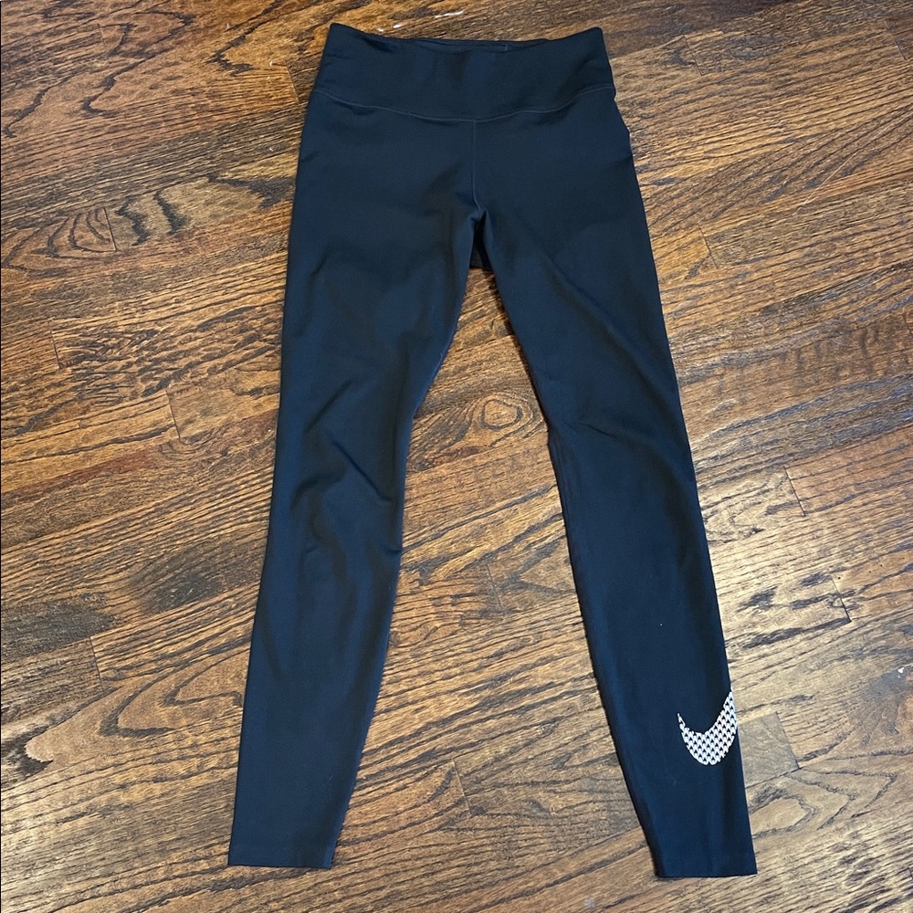 Nike Black Dri-FIT Leggings with white Logo